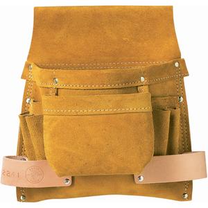 Tool Pouch - Leather, Tan, 6, Nail & Screw Holder