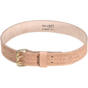 Heavy-Duty Embossed Tool Belt - Tan, Leather, 40-48"