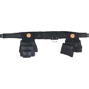 Powerline Series 4 Piece Combo Set - Black, Nylon, 8, 2" W Belt X 32" - 36" Waist, Multiple Tool Holder