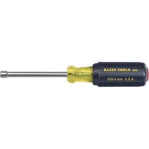 Nut Drivers - 3" Shafts - 1/4", 6-3/4", Magnetic, Cushion Grip, 6", Red