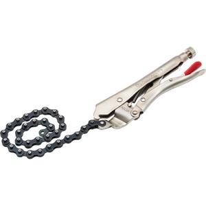 Locking Chain Clamp with Chain - 5-7/10" (144.78 mm), 18", Steel, 6", 20", Full Lifetime, 0.5"
