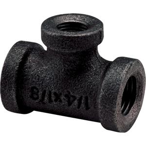 Tee - Reducing, Black Iron, 1-1/4" x 3/4" x 1/2"