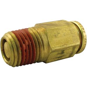 Push-To-Connect Male Quick Disconnect Fitting - Brass, 1/4" x 1/4"