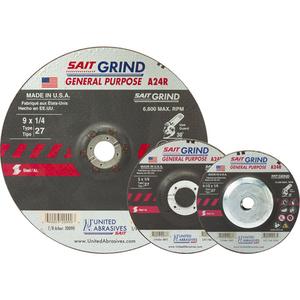 A24R Long Life Grinding Wheel - 4-1/2", 1/4", 7/8", 13300, 27, Aluminum Oxide