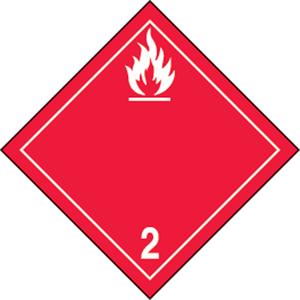TDG Shipping Labels - 2.1, Flammable Gases, Paper, 4", 4"