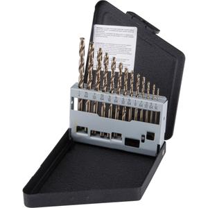 Jobber Length Drill Bit Set - 13, 15, 29, 26, High Speed Cobalt, ANSI, 4XD, 135°, Bronze Oxide