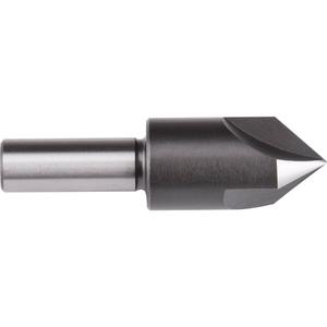 Straight Shank Countersink - High Speed Steel, 3/8", 60°, 3, 1-3/4", ANSI, 7/8", 1/4", Bright