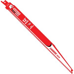 Reciprocating Saw Blade - 12", 1", 0.039", 6, Carbide