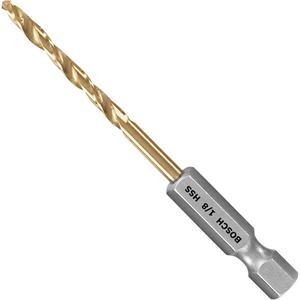 Impact Tough™ Drill Bit - High Speed Steel, 0.125", 2-3/4", 1-3/4", 135°, 1/4" Hex