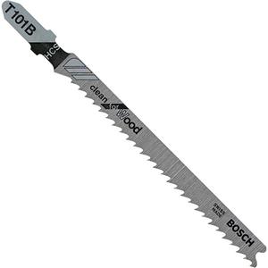 Wood Cutting Jigsaw Blade - 4", 7/28", 0.06", 10, High-Carbon Steel, T-Shank