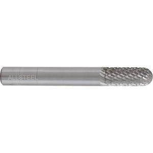 AllSteel™ Cylindrical Round Nose Shape Carbide Burr - SC-1, 1/4", 1/4", 5/8"