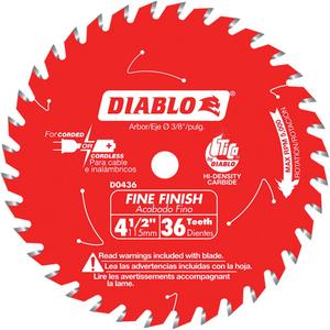 Circular Trim Saw Blade - 4-1/2", 3/8", 36, Wood