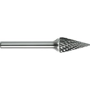 Drillco® Solid Carbide Burr - SM-4L, 3/8", 1/4", 1", Grinding Burr, Pointed Cone, Carbide
