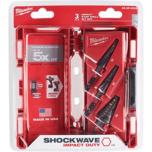 Shockwave™ Impact Duty™ Step Drill Bit Set - 3, Titanium