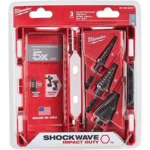 Shockwave™ Impact Duty™ Step Drill Bit Set - 3, Titanium