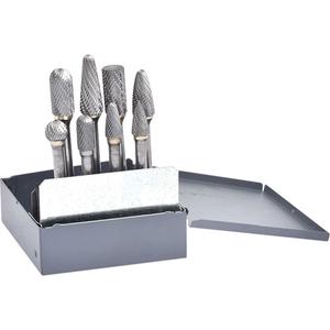 Double Cut Carbide Burr Set - 8, 1/4"