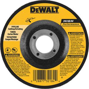 High Performance Pipeline Wheel - 5", 1/8", 7/8", 12200, 27, Aluminum Oxide, ANSI