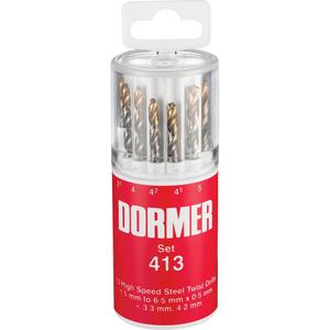 Jobber Drill Bit Set - 13, High Speed Steel, 118°, A012S, TiN