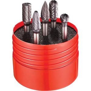 Double Cut Rotary Burr Set - 5, Carbide, 6 mm, S535, TiAIN