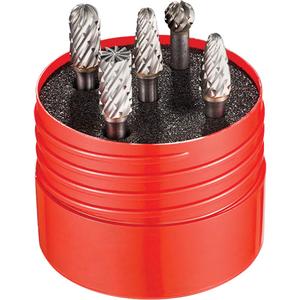 ST Cut Rotary Burr Set - 5, Carbide, 6 mm, Bright
