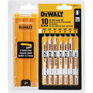 U-Shank Jigsaw Blade Set with Case - 10, 3" - 4", Wood, High Carbon Steel