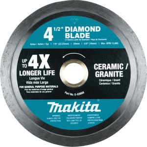 Continuous Rim Diamond Blade - 4-1/2", 7/8"/5/8"