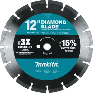 Segmented Rim Diamond Blade - 12", 1"