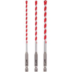 Shockwave™ Hammer Drill Bit Set - 3, Carbide, 1/4"