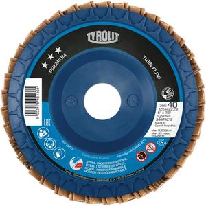 Twin Flap Disc - 40, 60, 4-1/2", 7/8", Zirconia Alumina/Ceramic, 27