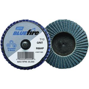 BlueFire® R884P Mini Flap Disc - 40, 2", None, Zirconia Alumina, 27, 30000, TR (Type III), Cotton, X-Weight