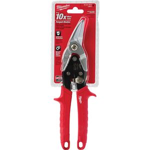 Aviation Snips - 10", Straight, Red, Left