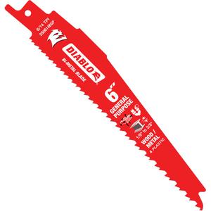 General-Purpose Reciprocating Saw Blade - 6", 1", 8-14, Bi-Metal