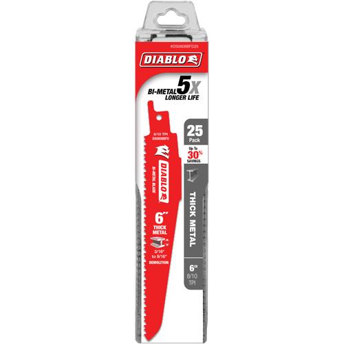 Reciprocating Blade for Thick Metal/Demolition - 6", 8-10, Bi-Metal - Image 2