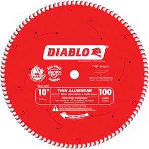 Aluminum Cutting Circular Saw Blade - 10", 5/8", 100, Plastic/Non-Ferrous/Fibreglass, 0.091", TCG, 6000