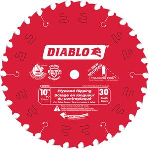 Plywood Ripping Circular Saw Blade - 10", 5/8", 30, Wood, 15°, 0.094", ATB, 6000