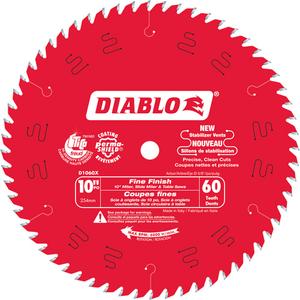 Fine Finish Circular Saw Blade - 10", 5/8", 60, Wood/Laminate, 15°, 0.098", 0.071", Hi-ATB