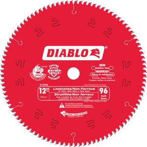 Circular Saw Blade - 12", 1", 96, Plastic/Non-Ferrous/Laminate/Fibreglass, 5°, 0.098", 0.071", TCG