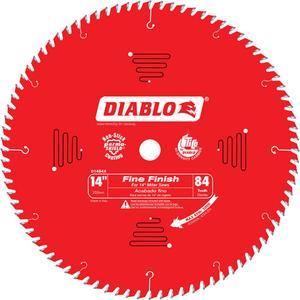 Fine Finish Circular Saw Blade - 14", 1", 84, Wood/Laminate, 15°, 0.083", 0.087", ATB