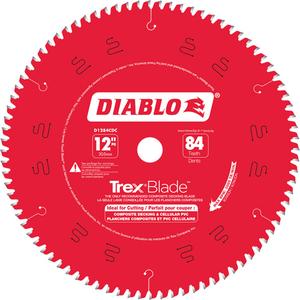 Trex® Blade™ Cutting Saw Blade - 12", 1", 84, Plastic/Composite Decking, '-3°, 0.102", 0.071", 5000