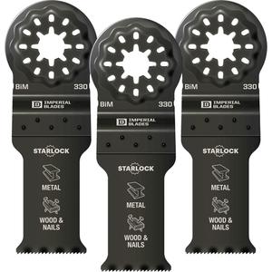 Starlock™ 1-1/8" Standard Metal Blade - Cutting, Nails, Staples, Copper Pipe, Wood w/ Nails, Drywall & PVC, 1-1/8″ (29mm), 1-7/8" (48 mm)