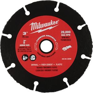 Carbide Abrasive Blade - 3", 3/8", 20000, Silicon Carbide, Milwaukee® M12 Fuel™ 3" Cut Off Tool