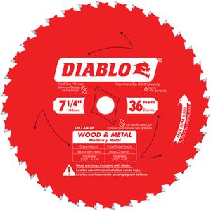 Steel Demon™ Cermet II Saw Blade - 7-1/4", 5/8", 36, Metal, 5800, 0°, 0.075", 0.063"