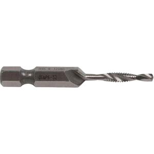 Drill/Tap Bit - High Speed Steel, #6, 32, NC, Mild Steel, Copper, Brass, Aluminum, Up to 10 GA