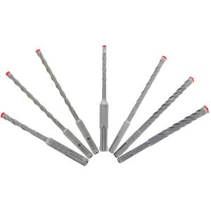 Rebar Demon™ SDS-Plus 4-Cutter Full Carbide Head Hammer Bit Set - 7, Carbide
