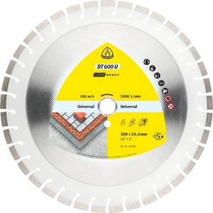 DT 600 U Supra Large Diamond Cutting Blades - 20", 1", 3900, 3/8", 9/64", 100 m/s