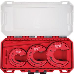 3-Piece Close Quarters Tubing Cutter Set - 1"/1/2"/3/4", Metal, 7.5", 3.9", 1.4"