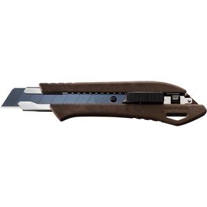 Auto-Lock Knife - Utility, 18 mm, Wood, Carpet, Cardboard/Corrugated, Flexible Plastics, Gaskets, House Wrap, Laminates, Linoleum, Nylon, Plastic Sheeting, Plastic Straps, Shring Wrap, Tape, Turf, Twine/Rope