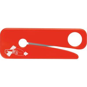 Secumax SOS-Cutter - 3.1 mm, 4-22/25", 0.33", 1.71", Leather, Felt, Envelope, Fleece, Laminated Film, Coated Film, Textile, Yarn, Tape, Bagged Goods, Wrapping, Stretch, & Shrink Foil