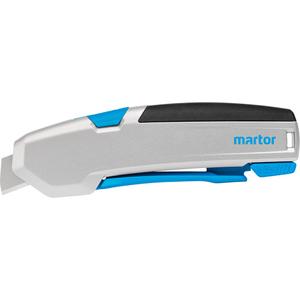 Secupro 625 Retractable Safety Knife with Short Blade - Heavy-Duty, 15 mm, Aluminum, 40 mm, 19 mm