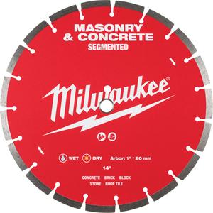 Segmented Masonry & Concrete Diamond Blade - 14", 1"/20 mm, Tile/Concrete/Brick/Stone, Cut Off Saws; Brick Saws; Walk Behind Masonry Saws; Self Propelled Masonry Saws, 5460